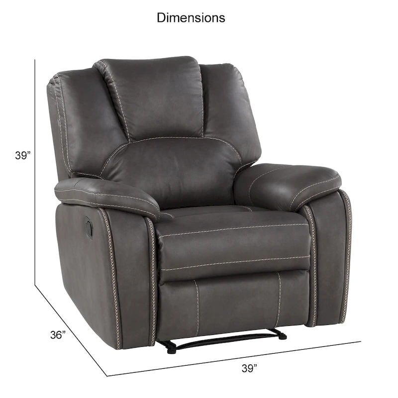 Steve Silver Kameryn Faux Leather Manual Recliner