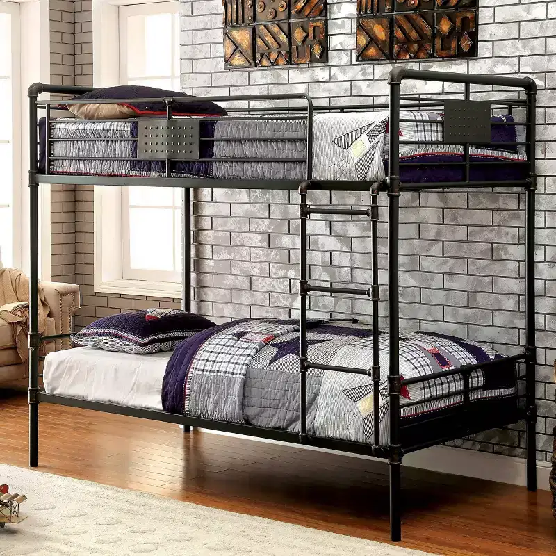 Kids' Bunk Bed Antique Black