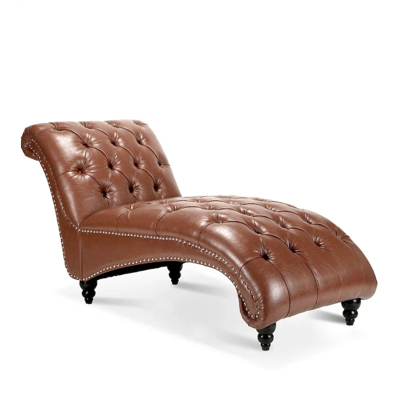 Tufted Armless Chaise Lounge - 62.8 x 27.17 x 32.87