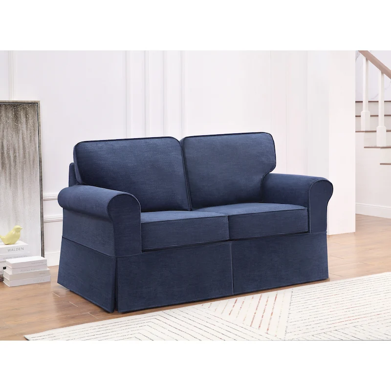 Porch & Den Zuni Mid-century Slipcover Loveseat