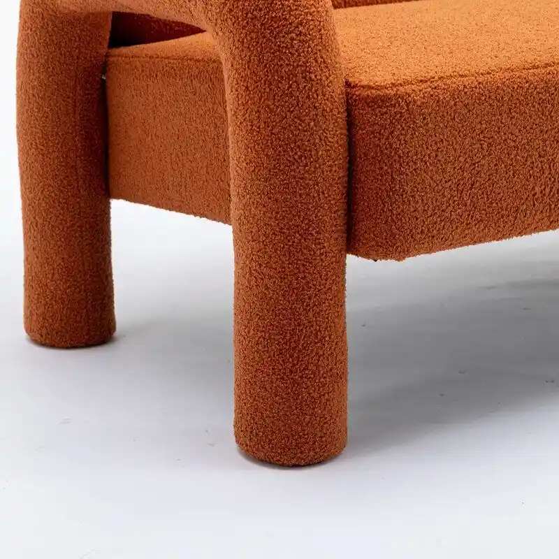 SEYNAR Mid-Century Modern Boucle 51 Solid Wood Curved Sofa
