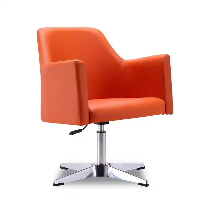 Pelo Faux Leather Adjustable Height Swivel Accent Chair - Manhattan Comfort