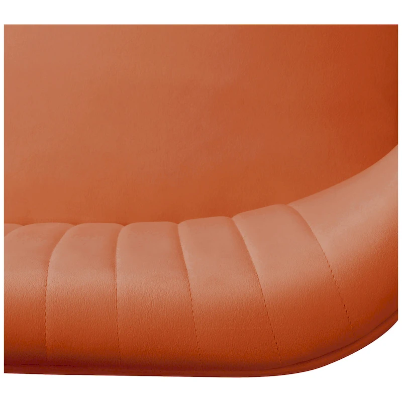 Farrah Upholstered Velvet Polyester 46 Wide Loveseat - Armless/ Scalloped Back
