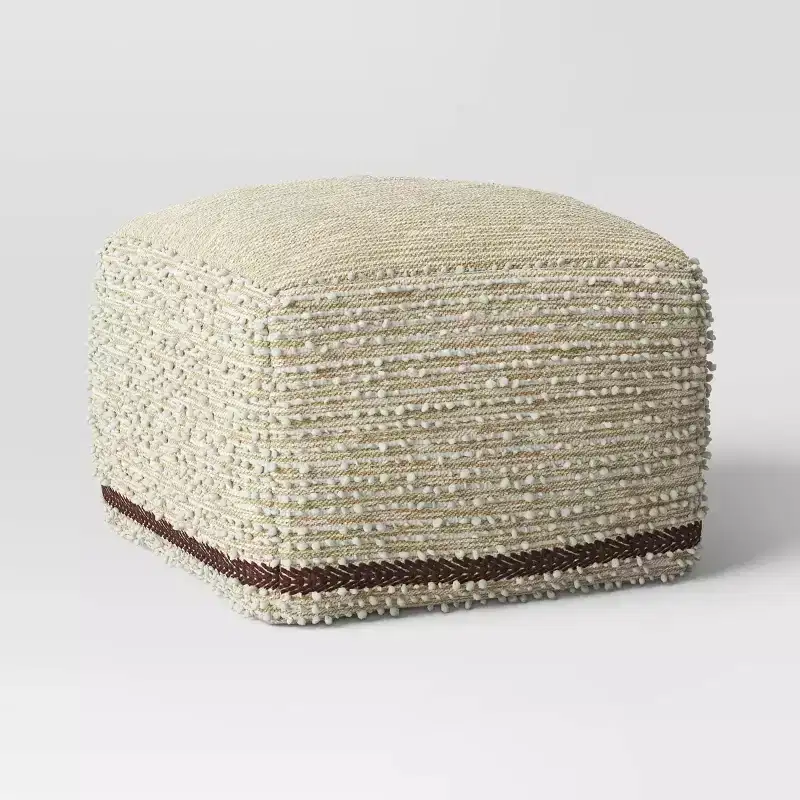 Branchville Square Pouf Cream Boucle - Threshold™