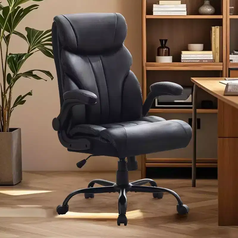 Ergonomic High Back Computer Gaming Chair, Wide Heavy Duty Task Desk Chair, PU Leather, 500 lbs