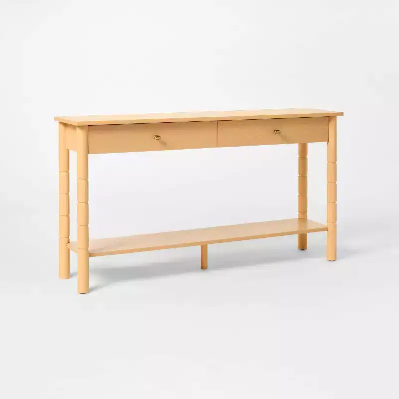 60 Modern Wooden Console Table with Drawer Brown - Threshold™ designed with Studio McGee