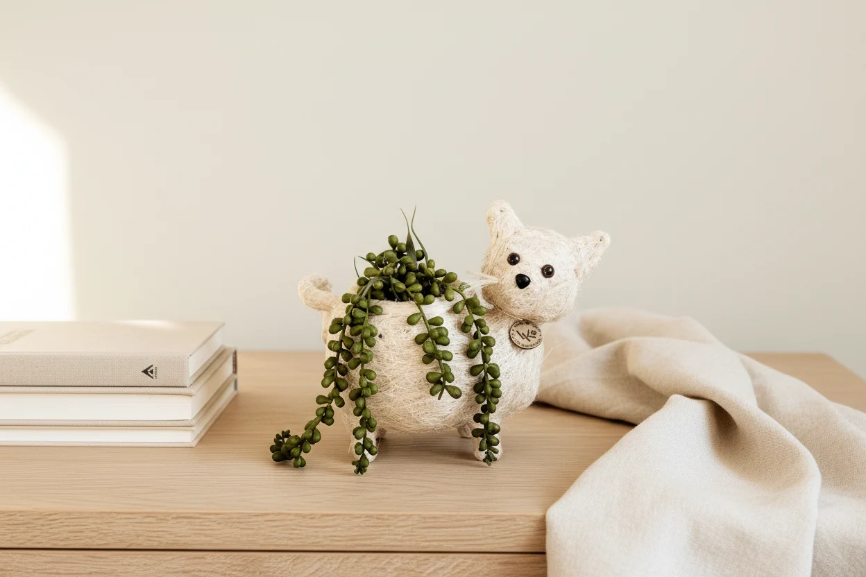 Baby Cat Planter - Handmade Pot