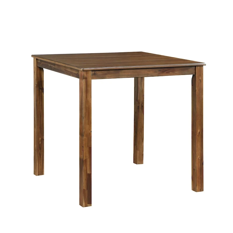 5 Piece Counter Height Dining Table and Chair Set, Wooden Kitchen Furniture Set with Square Table and 4 Chairs