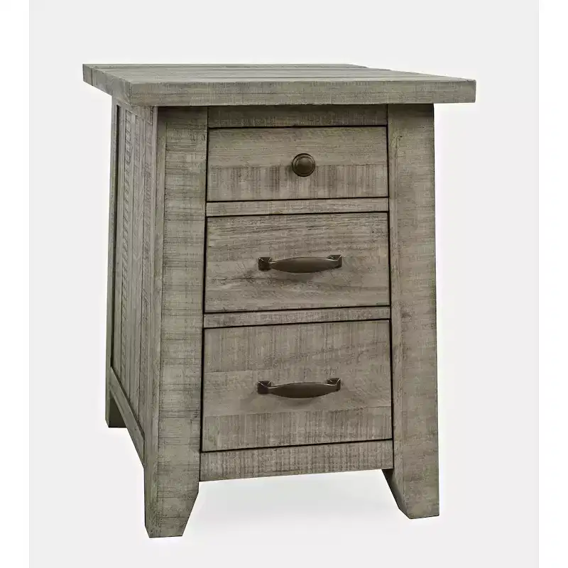 Tavolino da salotto Telluride Rustic Farmhouse in legno massello con ricarica USB