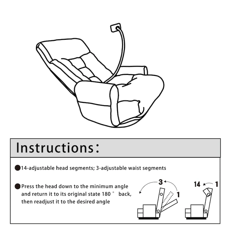 Upholstered 360 Swivel Manual Leisure Recliner with Mobile Phone Holder, Adjustable Headrest and Backrest