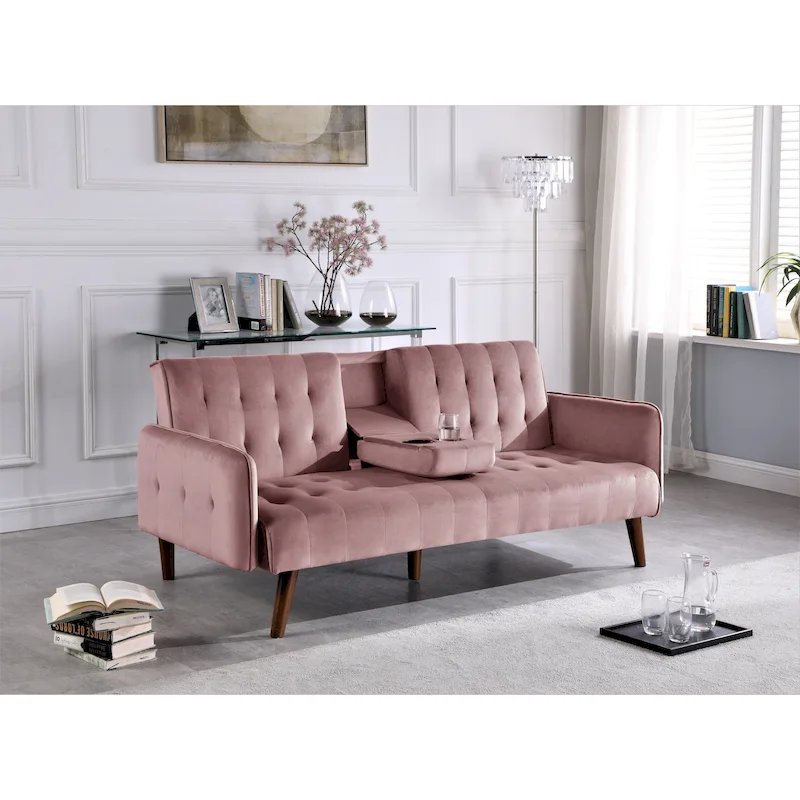 Hash Tufted Upholstered Futon Sleeper