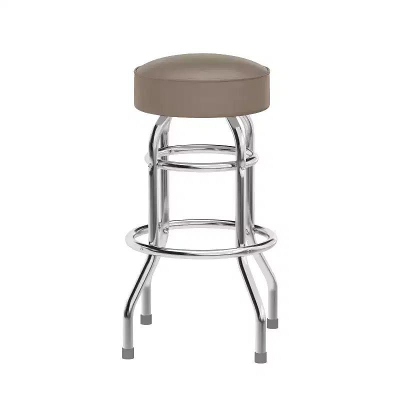 Double Ring Chrome Barstool