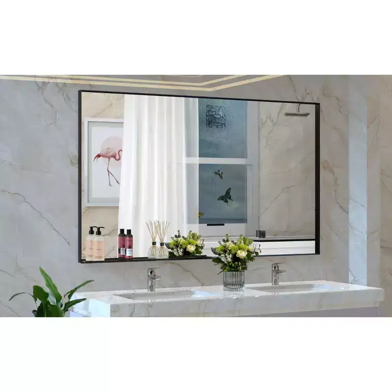 Black Aluminum Frame Full-Length Mirror, 60
