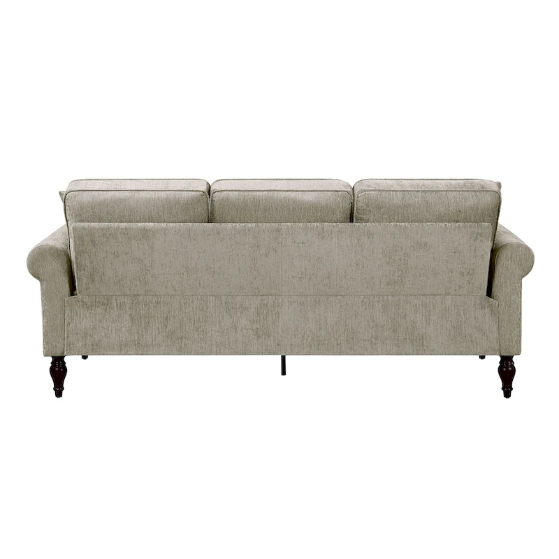 Igny Traditional Chenille Rolled Arms 2-Piece Living Room Set by Furniture of America
