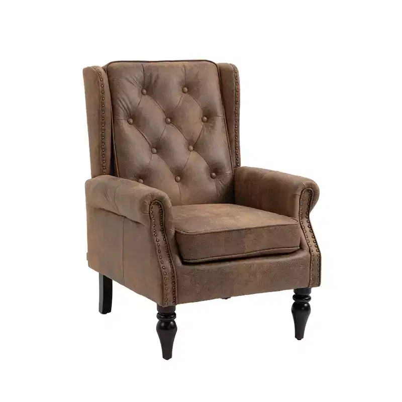 Lounge Chair, Wood Frame Armchair with Removable Cushion, Modern Accent Chair Leisure Chair Compatible with Living Room , Bedroom