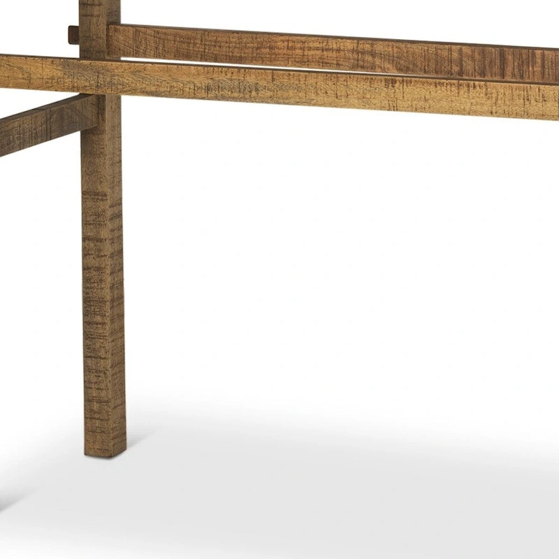 HomeRoots 54 Brown Solid Wood Distressed Console Table - 54' X '30' X '16