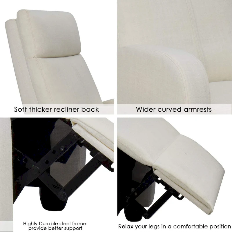Homall Recliner Chair Fabric Single Living Room Sofa Recliner
