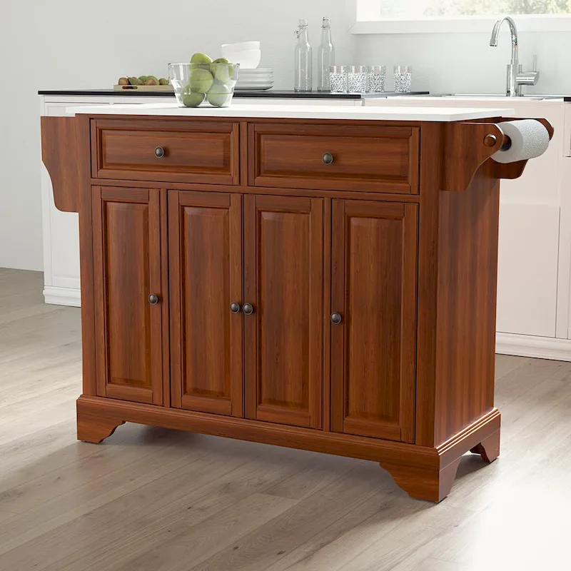Crosley Lafayette Granite Top Full Size Kitchen Island/Cart - 51.5W x 18D x 36H