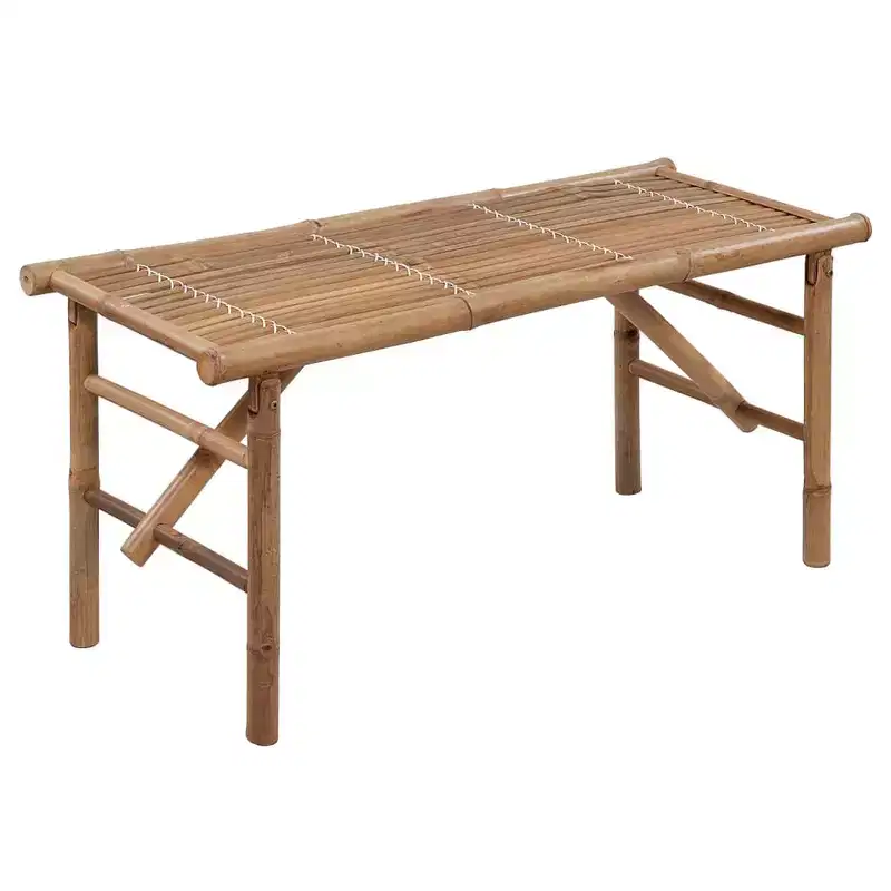 Garden Bench Natural Bamboo Bamboo Medium Foldable Garden Bench
