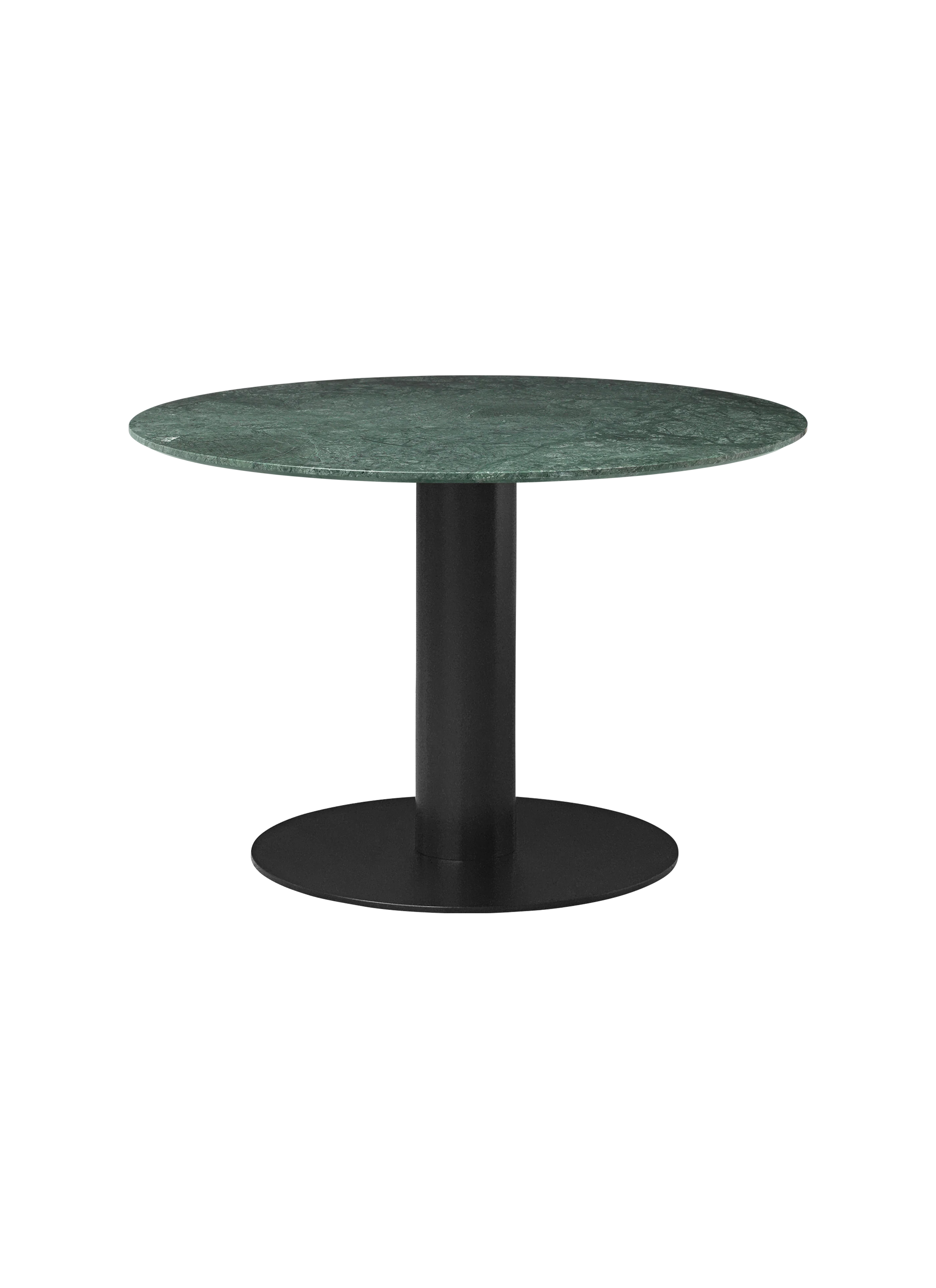 Modern Black Marble Round Dining Table with Pedestal Metal Base for Dining Room