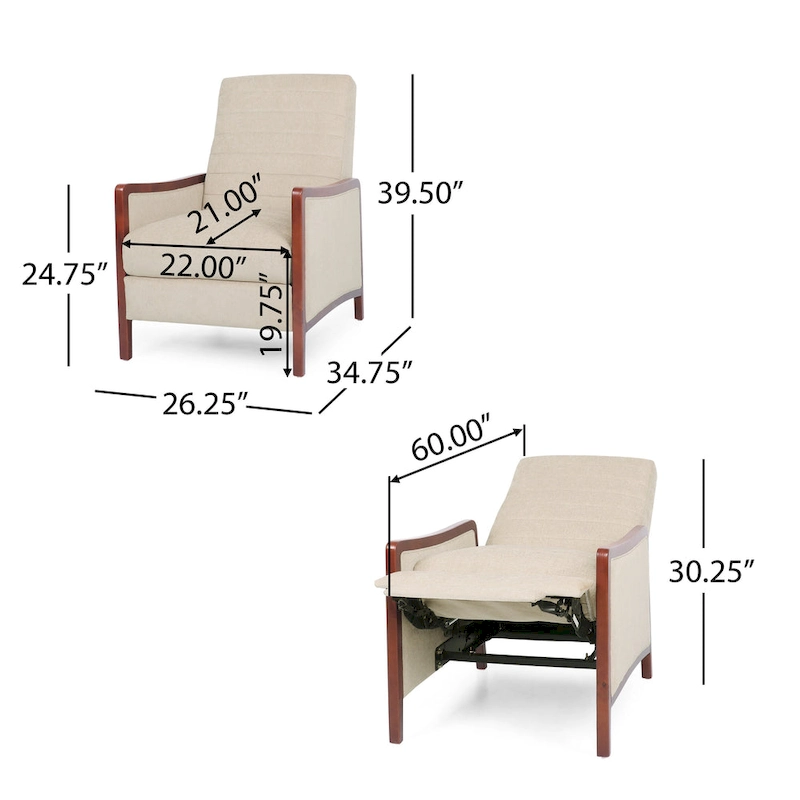 Anaura Channel Stitch Pushback Recliners by Christopher Knight Home