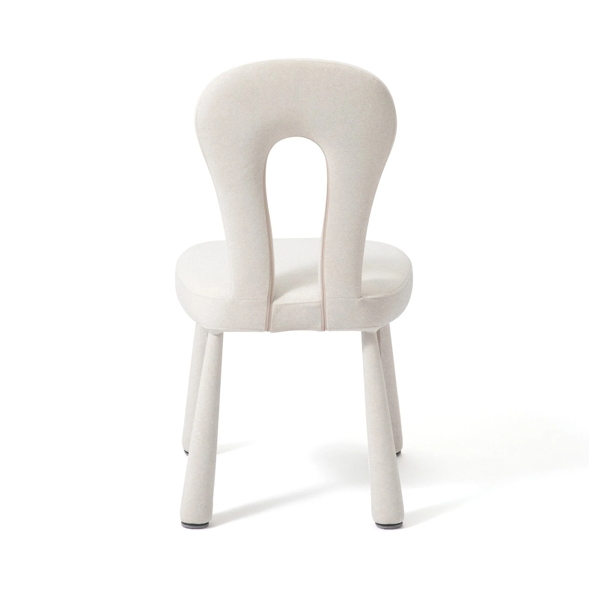 White Rabbit Ear Upholstered Accent Chair