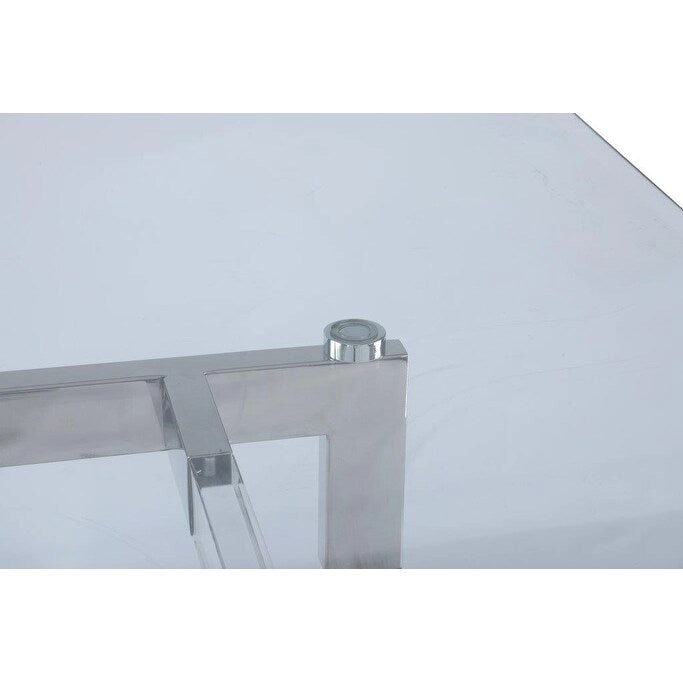 Somette Amanda 72 Dining Table with Floating Acrylic Base - 42x 72