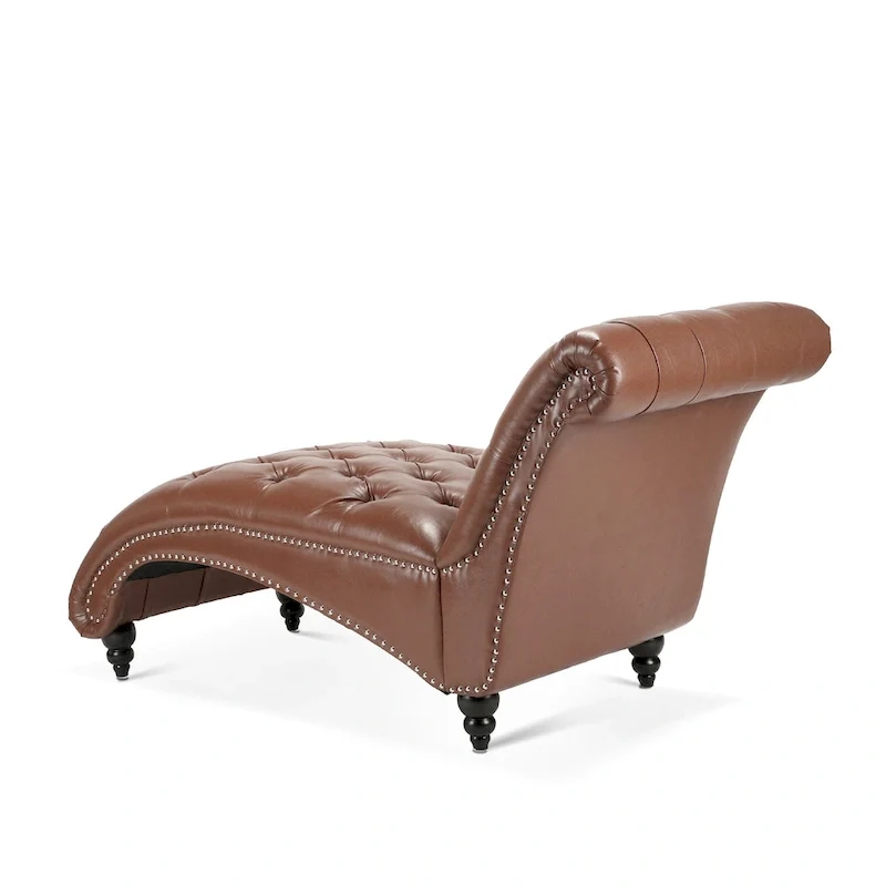 Tufted Armless Chaise Lounge - 62.8 x 27.17 x 32.87