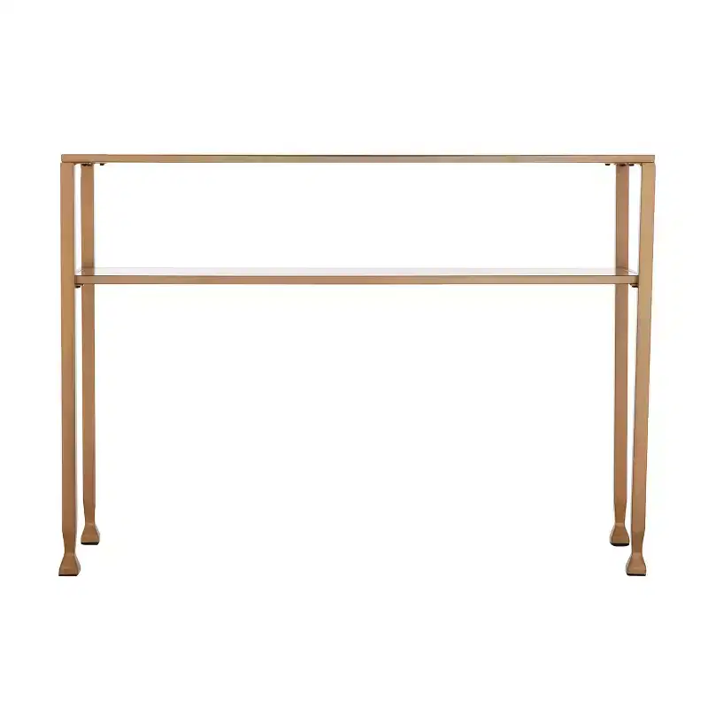 Jaymes Gold Metal and Glass Console Table - Gold - SEI