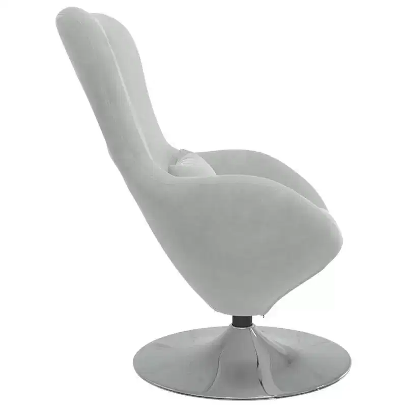 Egg Chair with Footstool Velvet