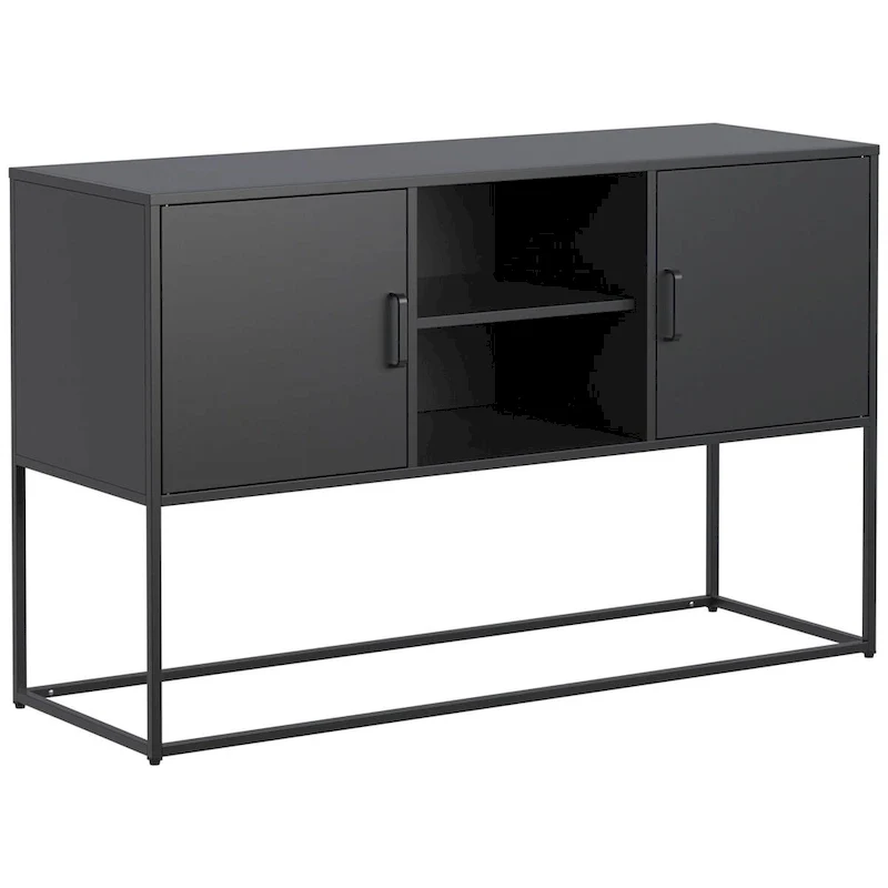 Sideboard Buffet Cabinet - Adjustable Feet, Anti-Tilt, Elegant Handle & Silent Magnetic Closure