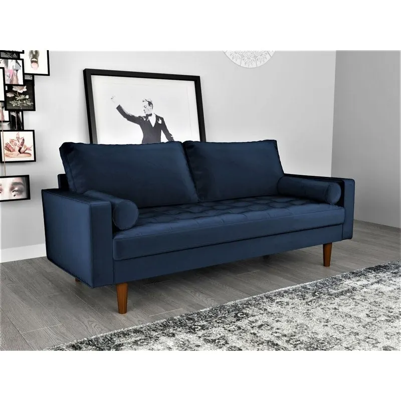 Velvet Mid-century Style Sofa