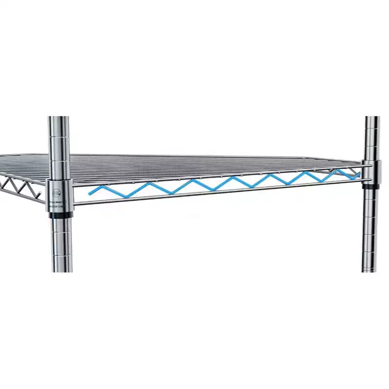 6-Tier Pentagon Corner Wire Shelf, Iron & Plastic, Adjustable Heavy Duty Freestanding Storage Rack,