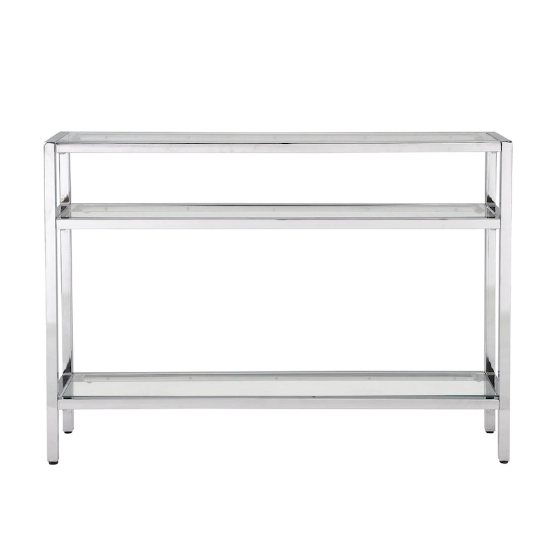 Carolina Living Chrysalis 3 Tier Glass Top Console Table - Gold