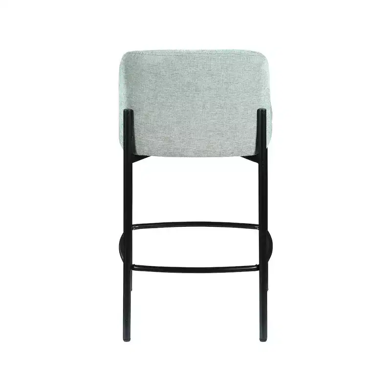 Meridian Furniture,Burton Mint Chenille Fabric Stool, Set of 2