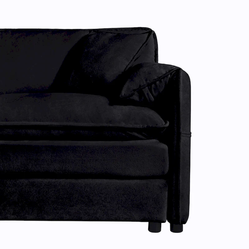 2-Piece 75.59 Chenille Cloud Loveseat Sofa Set with Deep Seat and 4 Pillows