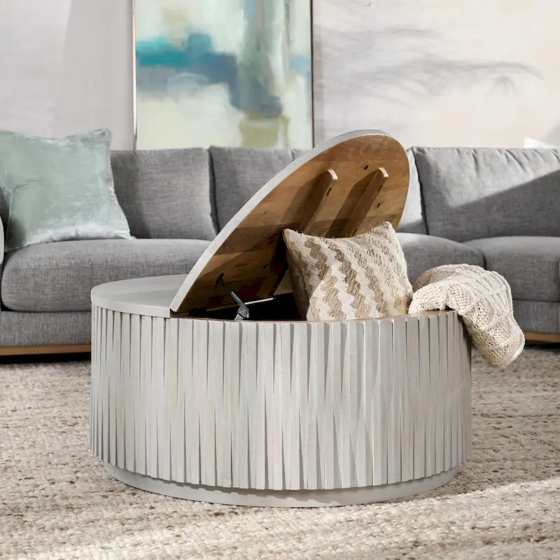 Classic Home Maya Round Coffee Table - 18Hx40Wx40D