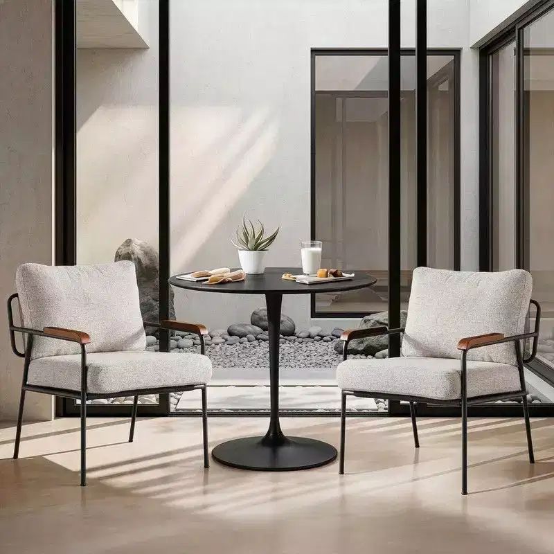 Karl Home 2Pcs Modern Accent Chair Armchair For Living Room