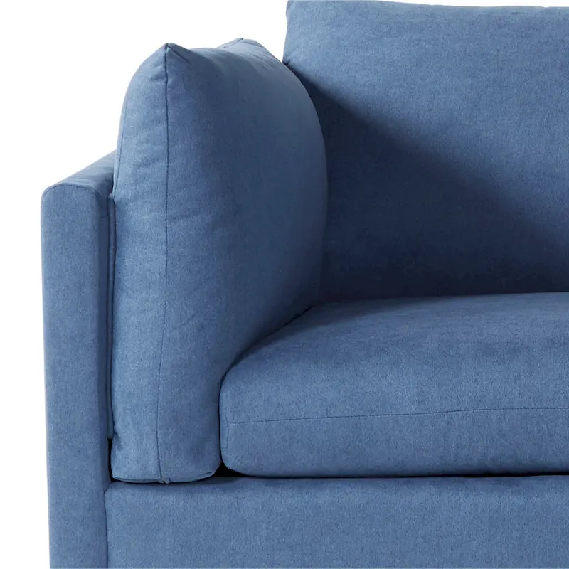Roundhill Furniture Enda Pillow Back Fabric 3-Piece Sofa and Cuddler Chair Set