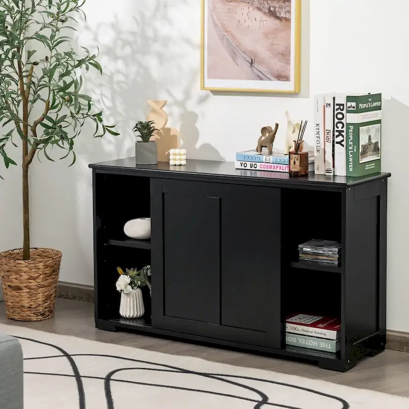 Antique Stackable Kitchen Storage Sideboard with Height Adjustable Shelf - 42 x 13 x 23.5 (L x W x H)