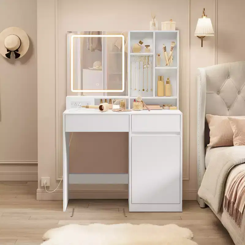 Wood Vanity Desk 35.4