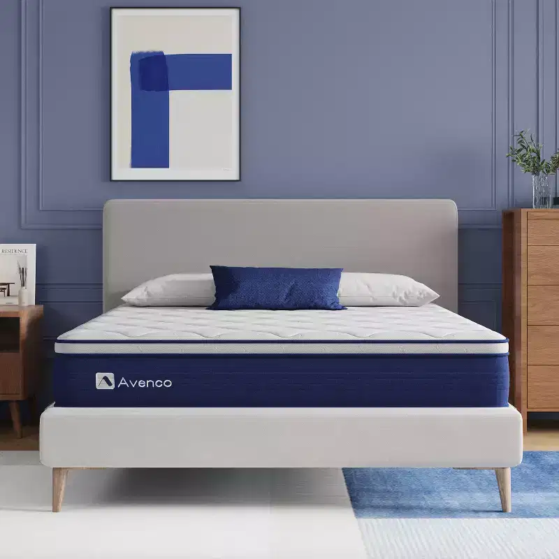 Avenco 6/8/10/12/14 inch Medium Firm Gel Memory Foam Hybrid Mattress with Pocket Springs for Motion Isolation and Pressure Relief