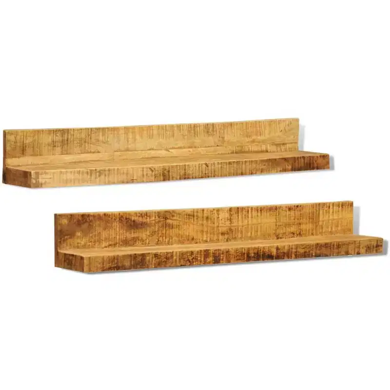Shelf Natural Mango Wood Solid Mango Wood 43.3 in Wall mounting