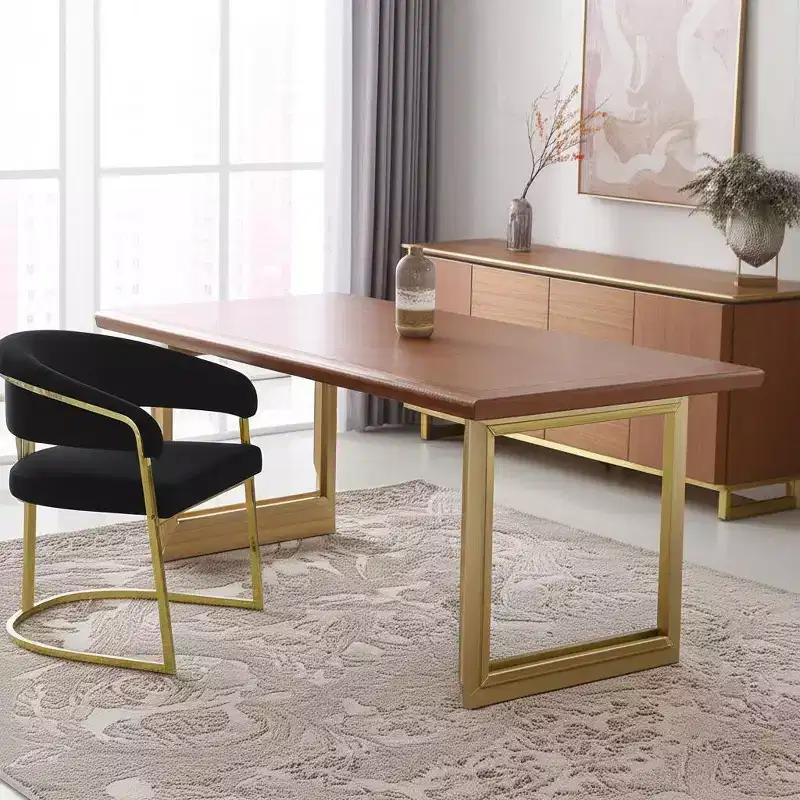 Black and Gold Upholstered Velvet Partially Open Back Dining Side Chair