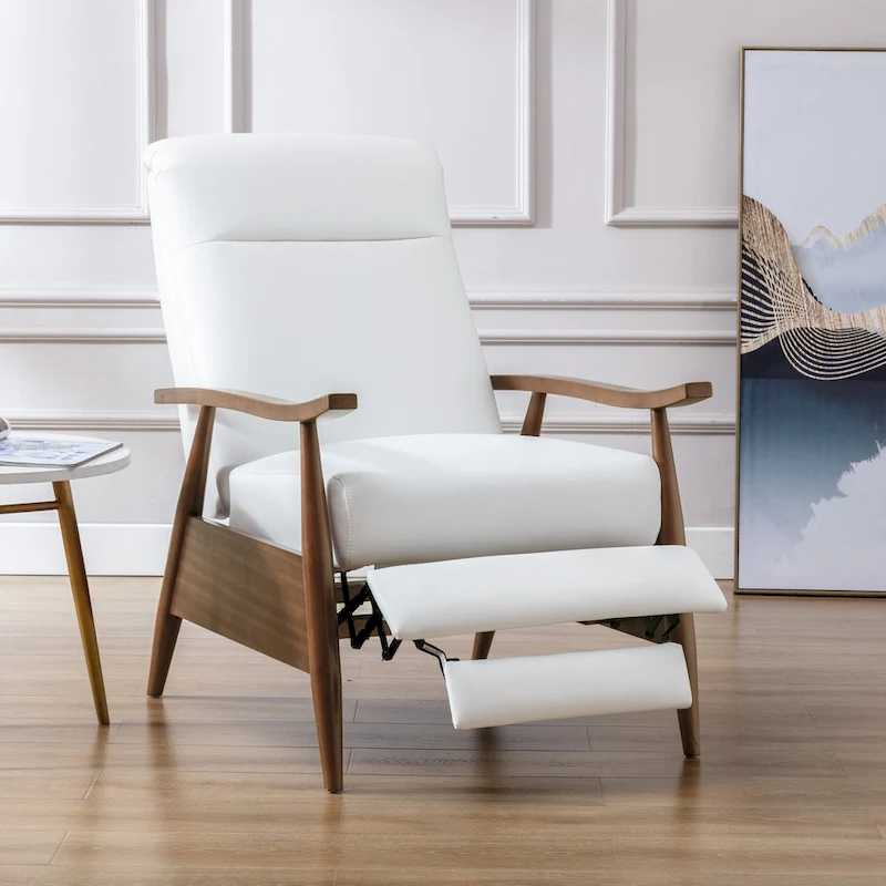 Sienna Upholstered Wood Push Back Recliner by Greyson Living