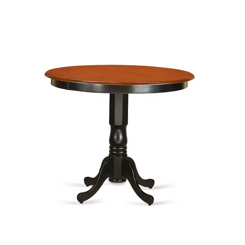 Kitchen Counter Height Set - 5 Piece Table & Chairs - Modern Dining Room Furniture - Black Cherry Finish