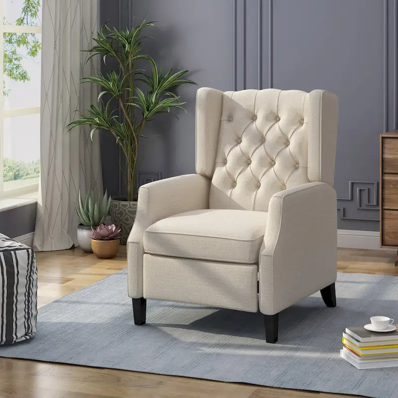 Keating Traditional Wingback Recliner by Christopher Knight Home