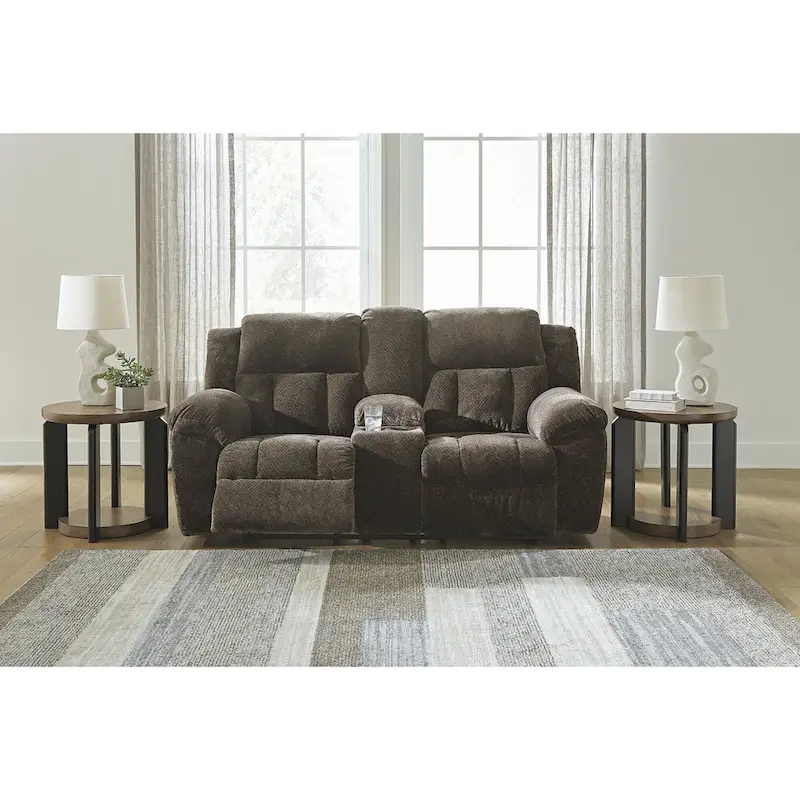 Signature Design by Ashley Frohn Double Reclining Loveseat with Console - 80W x 40D x 42H