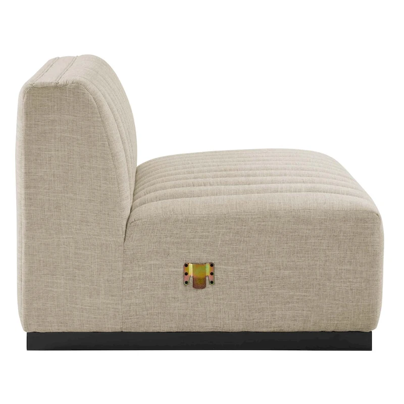 Conjure Channel Tufted Upholstered Fabric 4-Piece Sofa