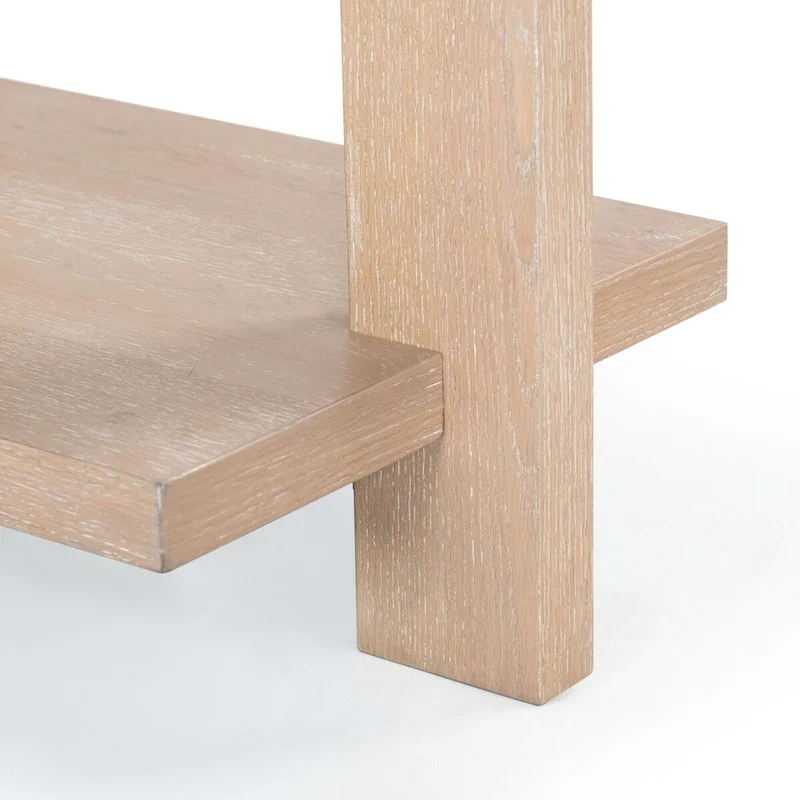 Rectangular Oak Veneer Wood Console Table - 48W x 20D x 30H